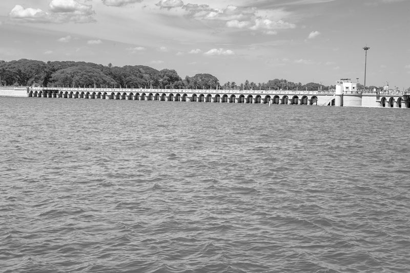 Front view of the Kaveri regulator at Grand Anicut - Thanjavur district, Tamil Nadu